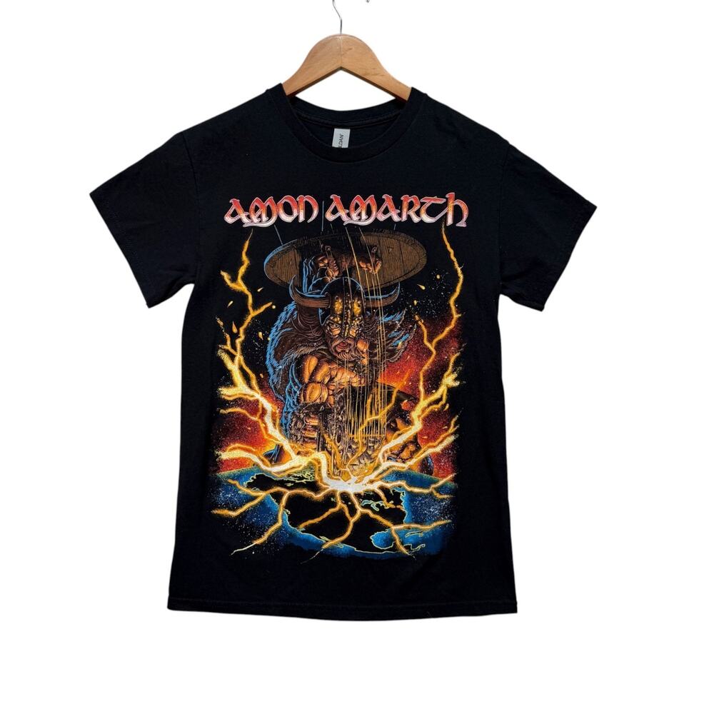 AMON AMARTH Metal Crushes All Tour Music 2 Sided Concert Death Metal T Shirt S